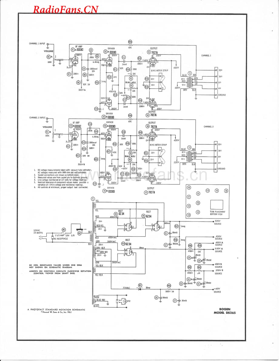 Bogen-DS265-pwr-sm维修电路图 手册.pdf_第2页