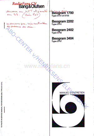 B&O-Beogram3404-type-5747维修电路图 手册.pdf