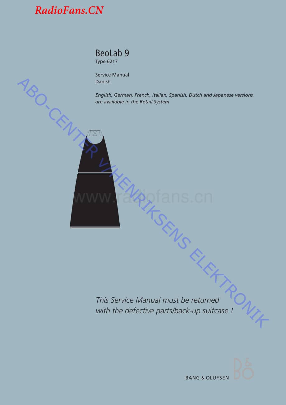 B&O-Beolab9-type-6217维修电路图 手册.pdf_第1页