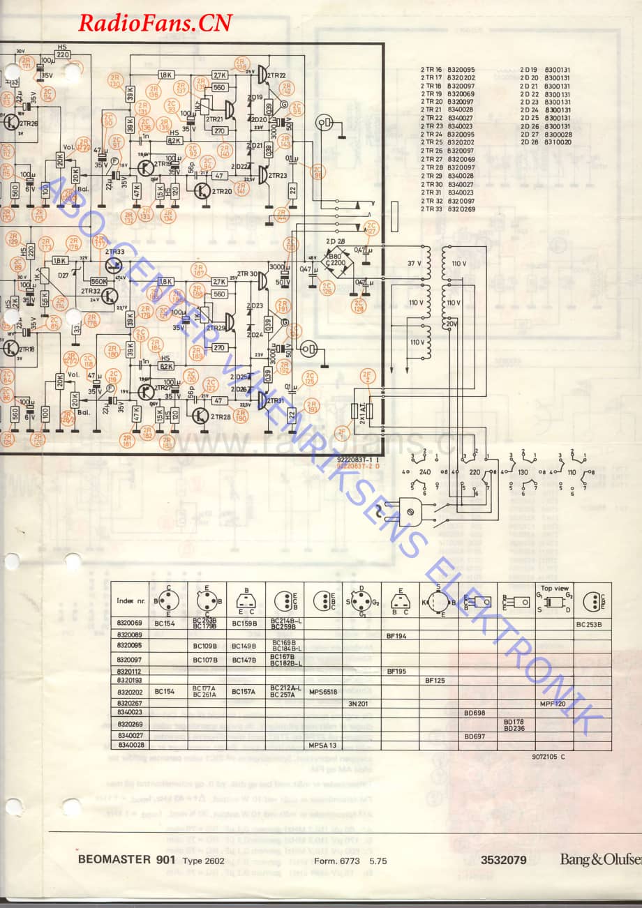 B&O-Beomaster901II-type-2602维修电路图 手册.pdf_第1页