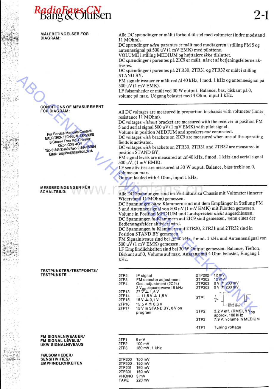 B&O-Beomaster1900-type-290x维修电路图 手册.pdf_第3页