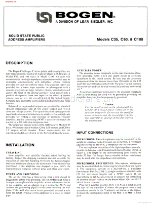 Bogen-C100-pa-sm维修电路图 手册.pdf