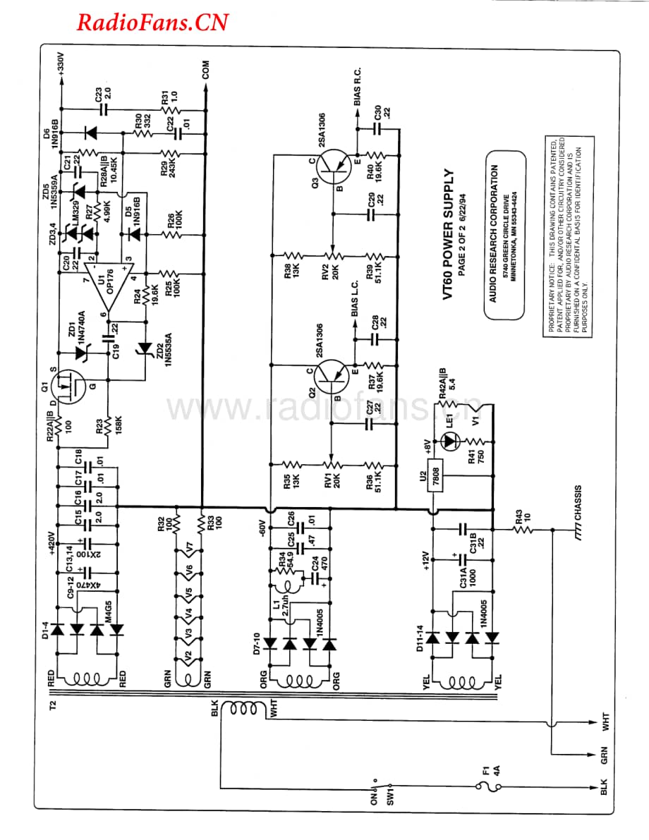 AudioResearch-VT60-pwr-sch维修电路图 手册.pdf_第3页