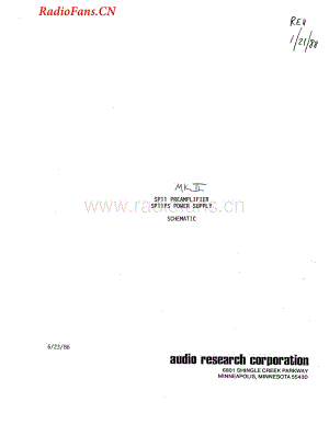 AudioResearch-SP11PSMKII-pre-sch维修电路图 手册.pdf