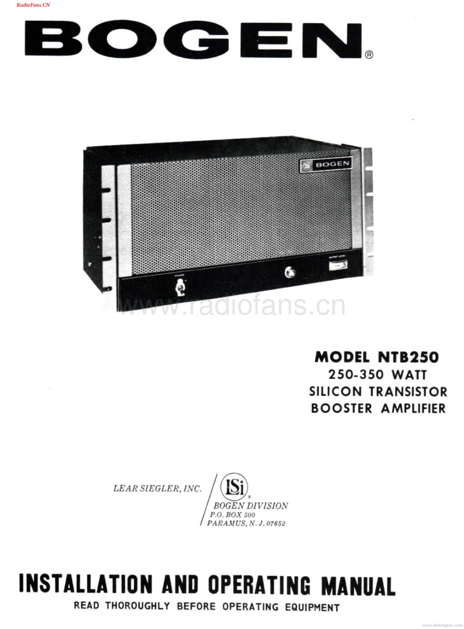 Bogen-NTB250-pa-sm维修电路图 手册.pdf_第1页