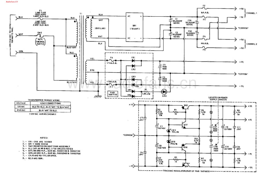 AudioResearch-D100B-pwr-sch维修电路图 手册.pdf_第1页