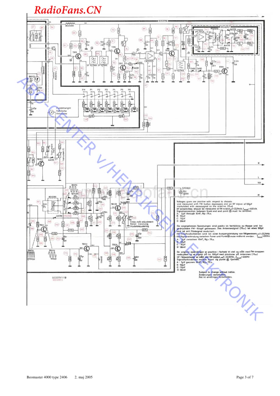 B&O-Beomaster4000-type-2406维修电路图 手册.pdf_第3页