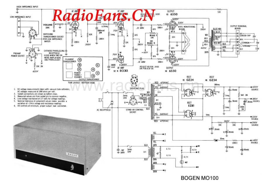 Bogen-MO100-pwr-sch维修电路图 手册.pdf_第1页