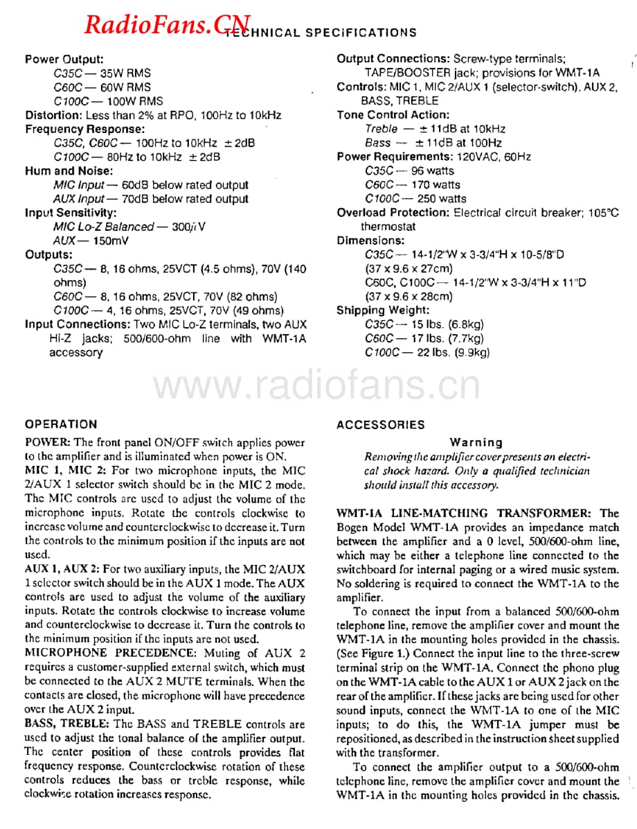 Bogen-C100C-pa-sm维修电路图 手册.pdf_第2页