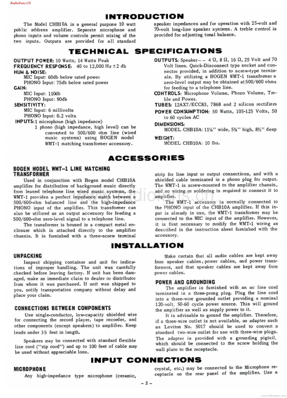 Bogen-CHB10A-pa-sm维修电路图 手册.pdf_第2页