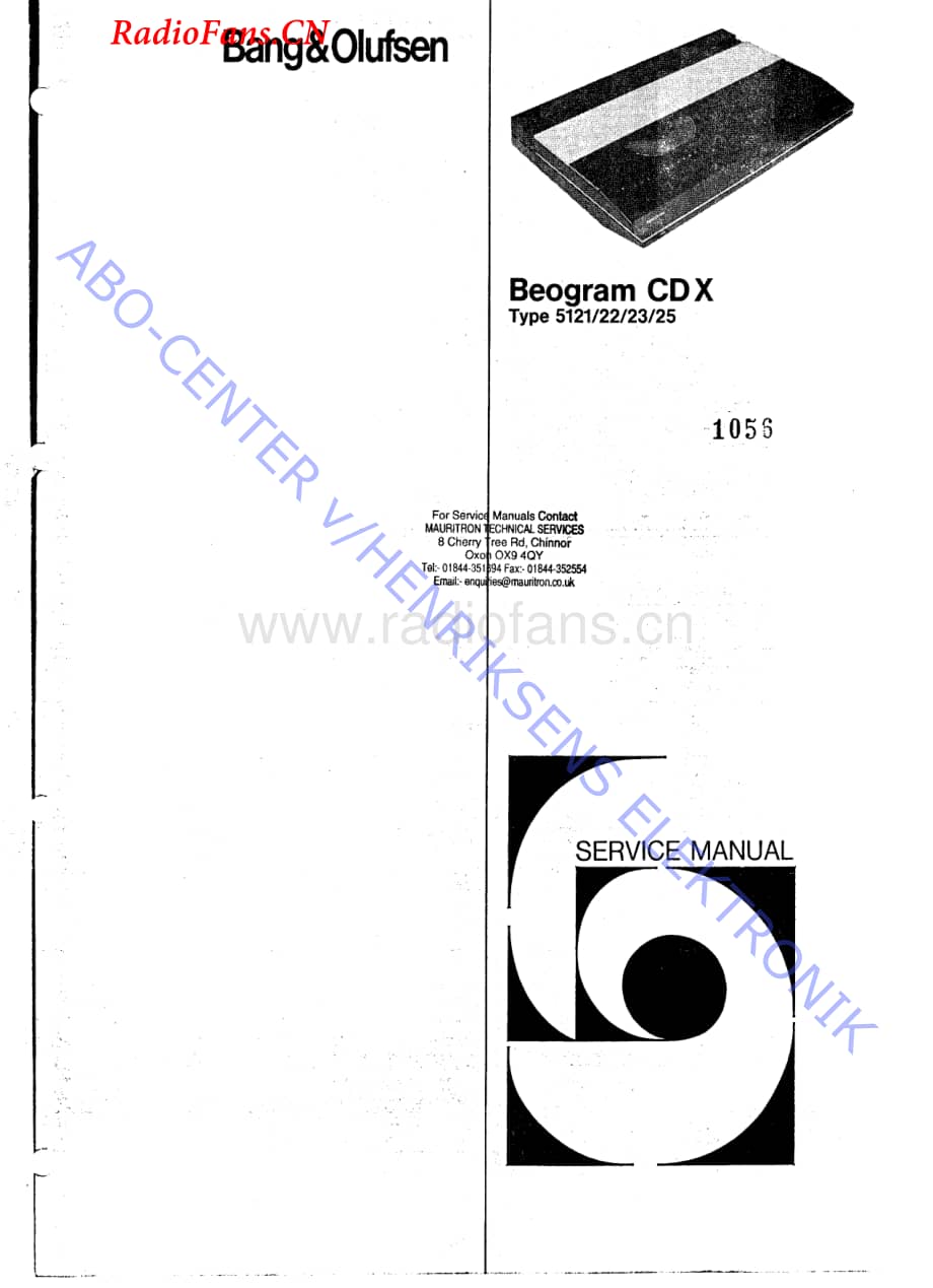 B&O-BeogramCDX-type-512x维修电路图 手册.pdf_第1页