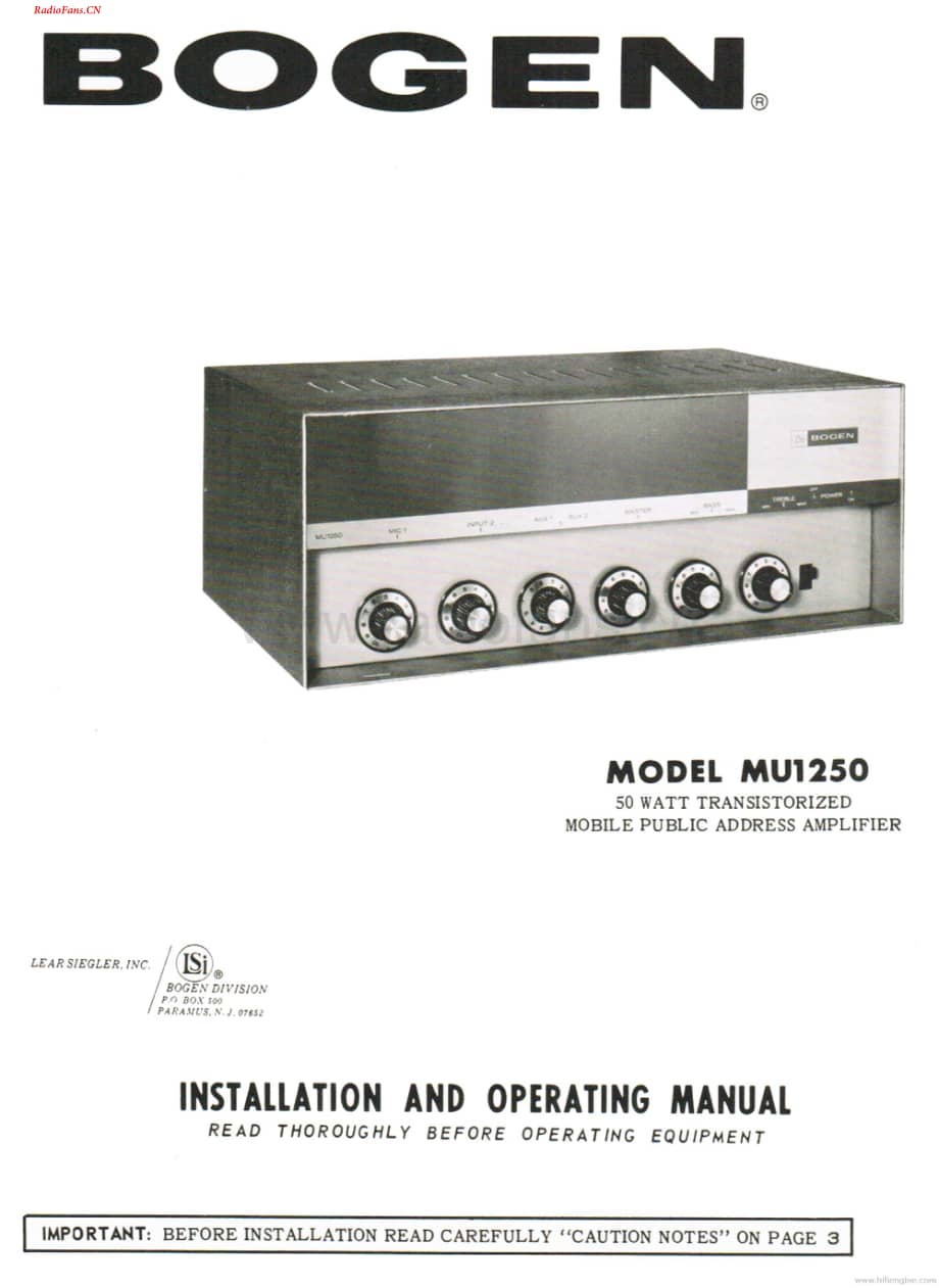 Bogen-MU1250-pa-sm维修电路图 手册.pdf_第1页