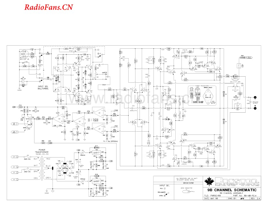 Bryston-9B-pwr-sch维修电路图 手册.pdf_第1页