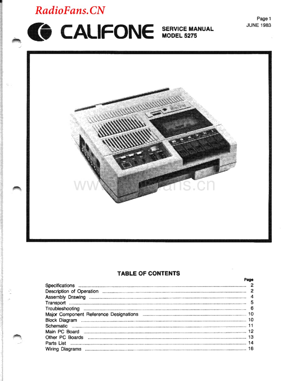 Califone-5275-tape-sm维修电路图 手册.pdf_第1页