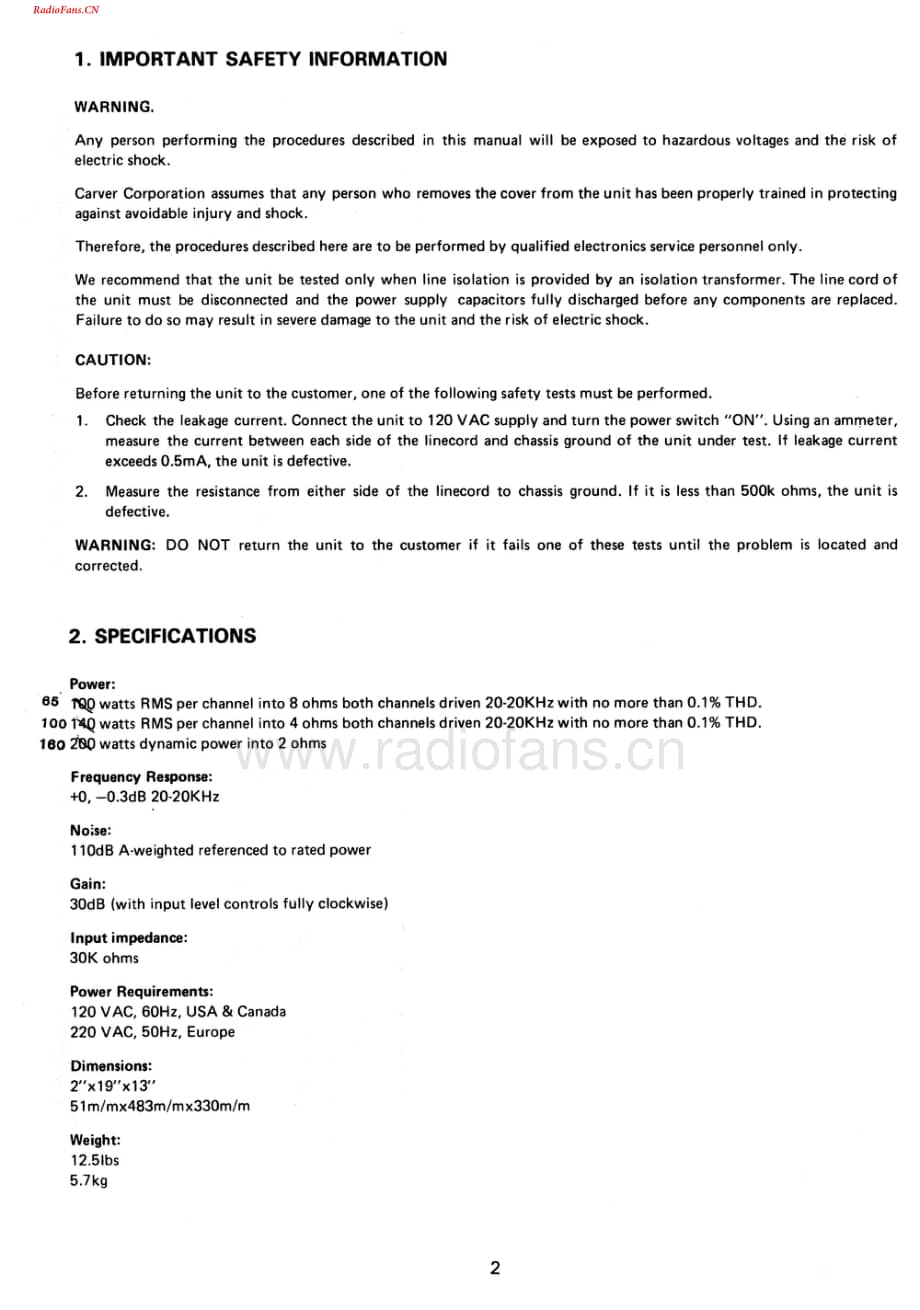 Carver-TFM6CB-pwr-sm维修电路图 手册.pdf_第2页