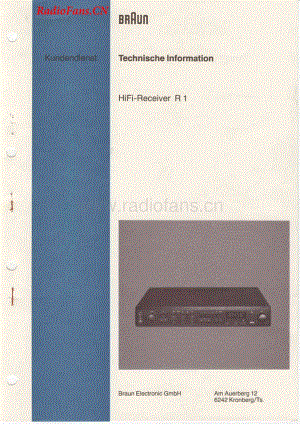 Braun-R1-rec-sm维修电路图 手册.pdf