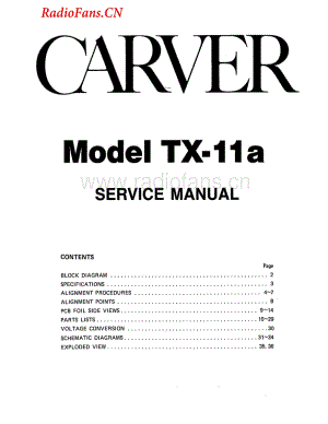 Carver-TX11A-tun-sm维修电路图 手册.pdf