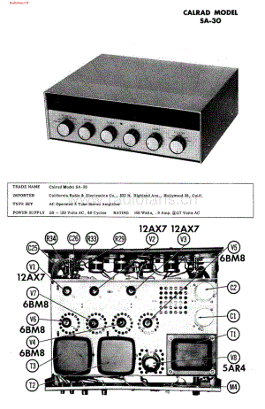 Calrad-SA30-int-sm维修电路图 手册.pdf
