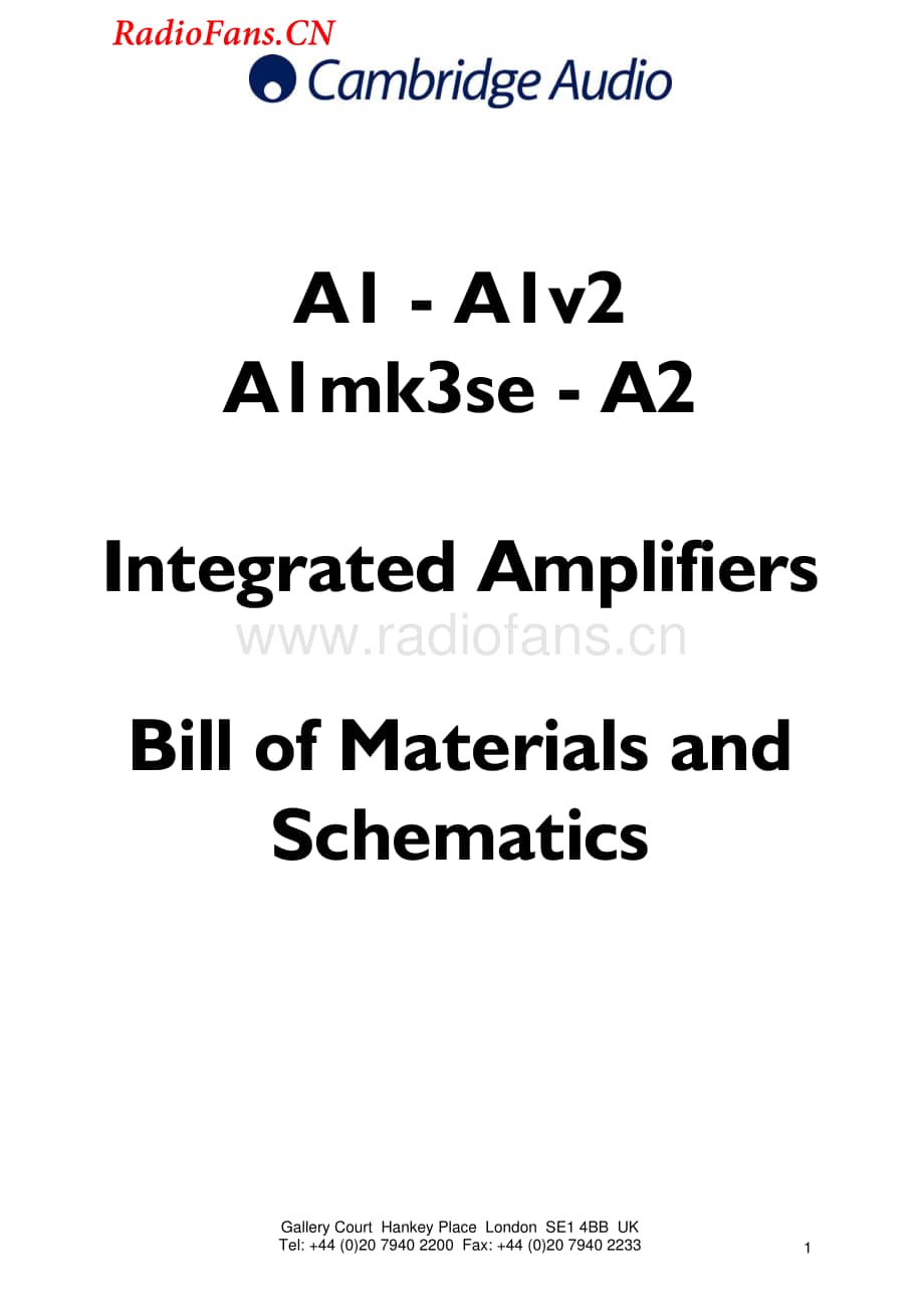 Cambridge-A1-int-sch维修电路图 手册.pdf_第1页