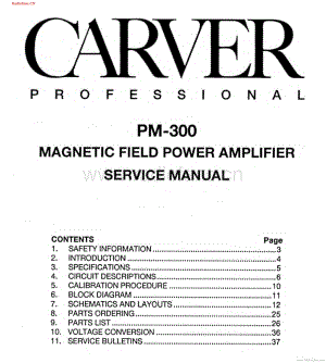 Carver-PM300-pwr-sch维修电路图 手册.pdf