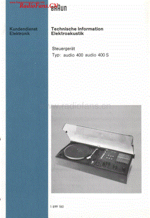 Braun-Audio400-rec-sm维修电路图 手册.pdf