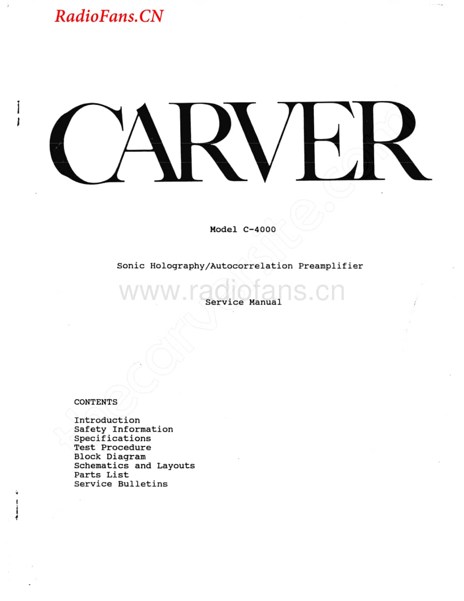 Carver-C4000-pre-sm维修电路图 手册.pdf_第2页