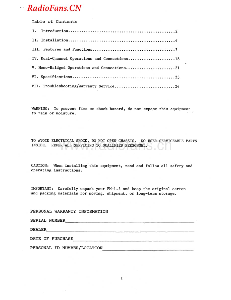 Carver-PM1.5-pwr-om维修电路图 手册.pdf_第2页