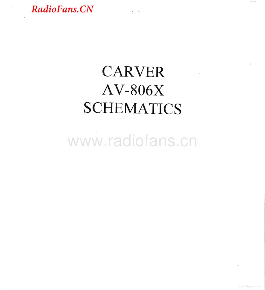 Carver-AV806X-pwr-sch维修电路图 手册.pdf_第1页