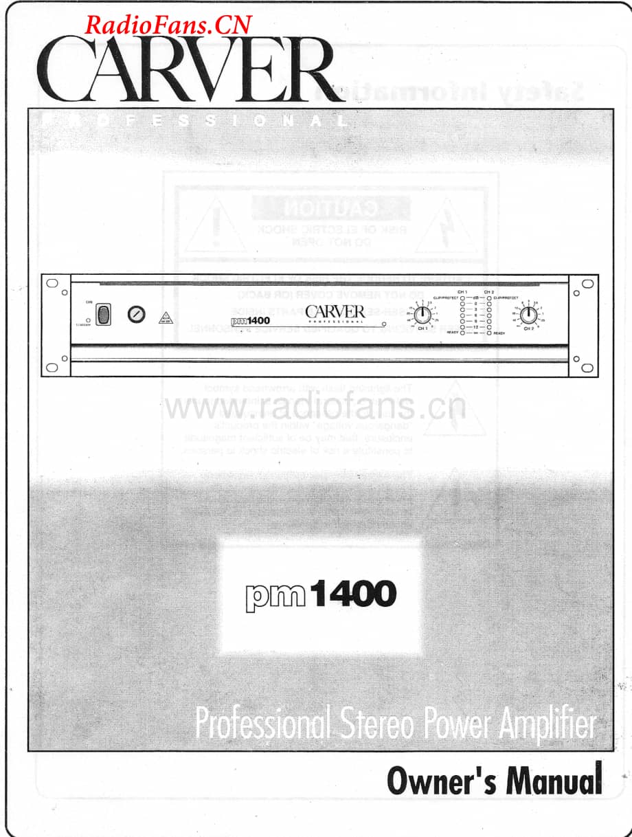 Carver-PM140-pwr-om维修电路图 手册.pdf_第1页