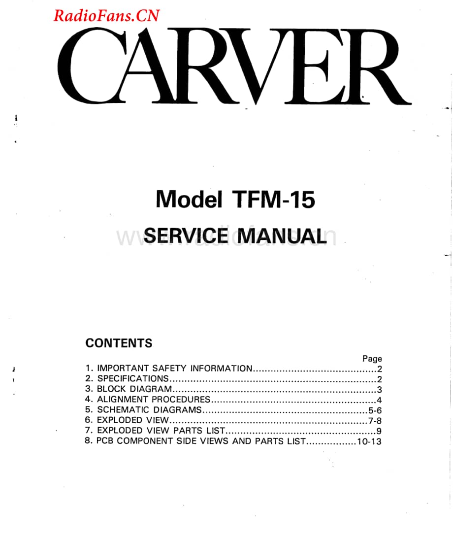 Carver-TFM15-pwr-sm维修电路图 手册.pdf_第1页