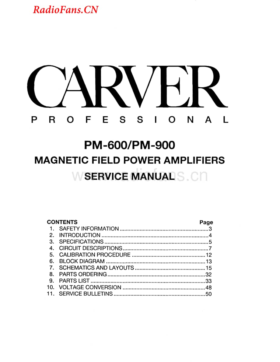 Carver-PM900-pwr-sm维修电路图 手册.pdf_第1页