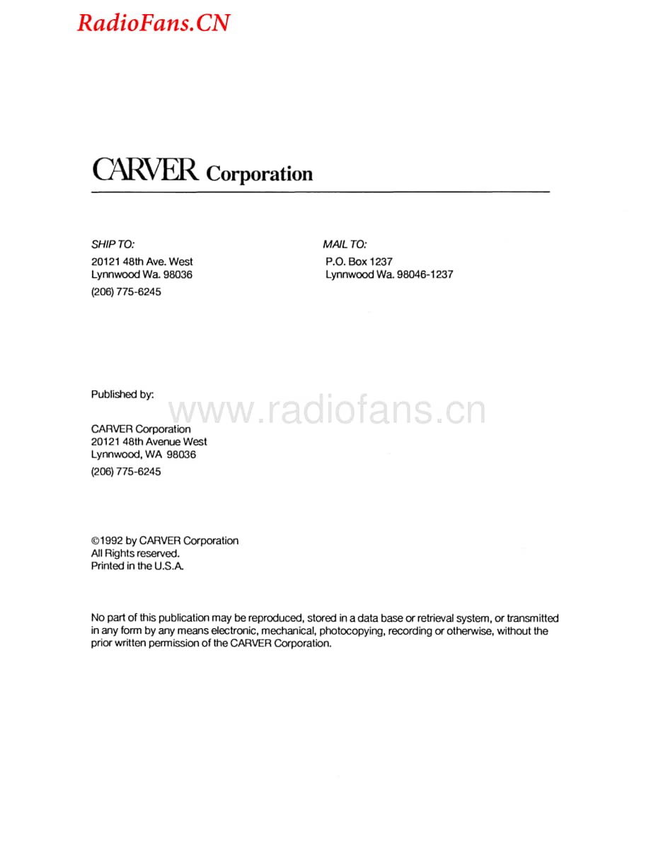 Carver-PM900-pwr-sm维修电路图 手册.pdf_第2页