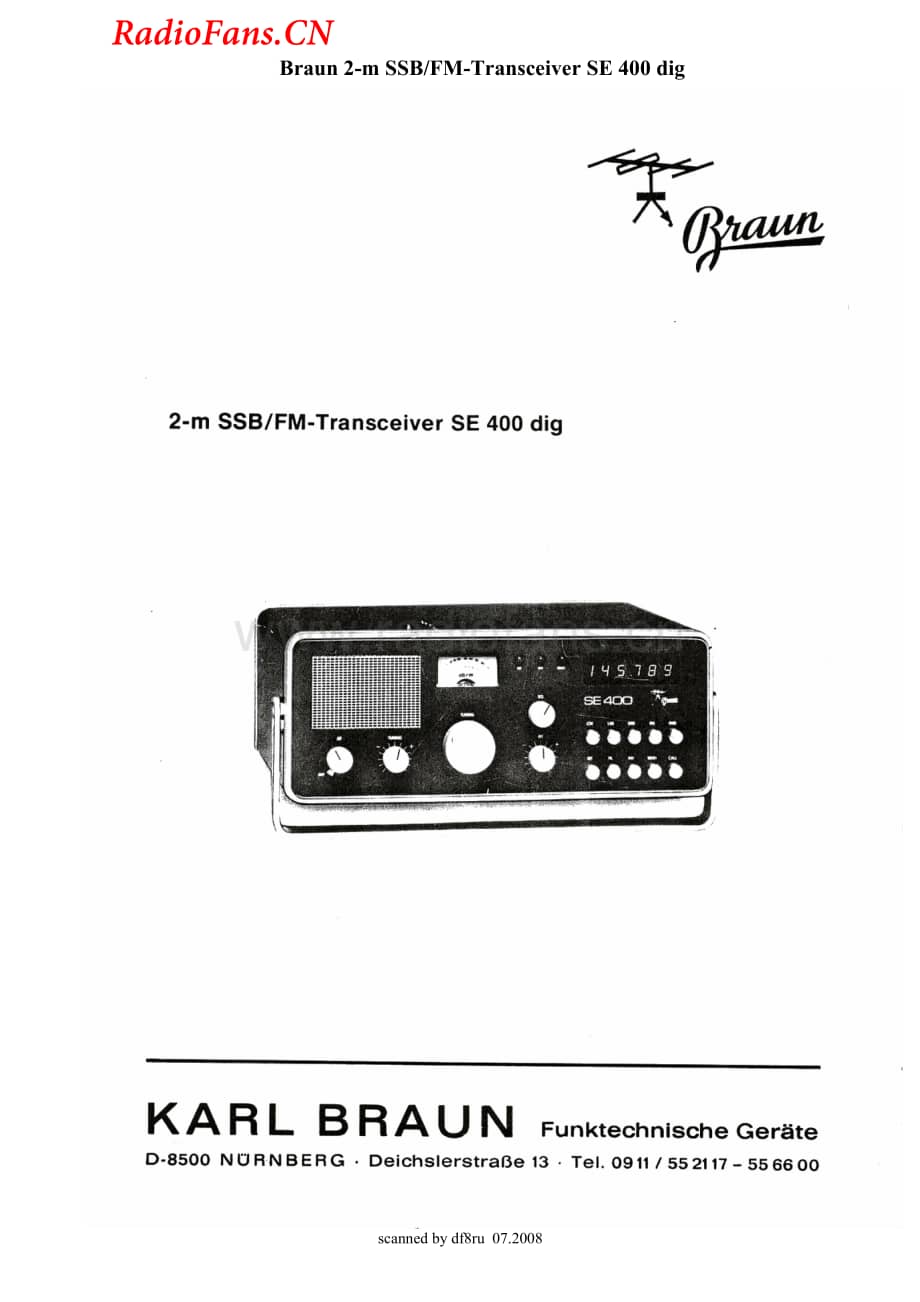 Braun-SE400-fm-sm维修电路图 手册.pdf_第1页