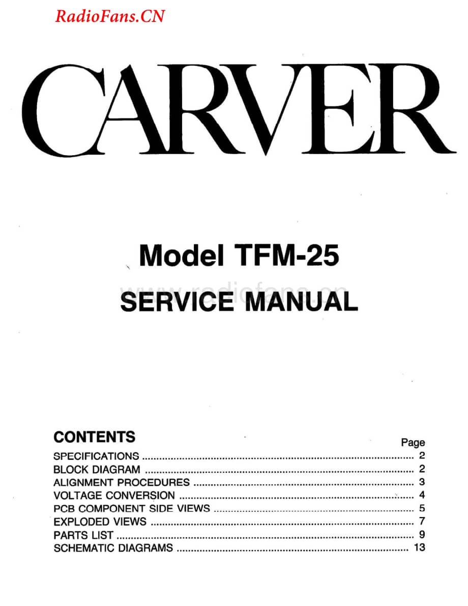 Carver-TFM25-pwr-sm维修电路图 手册.pdf_第1页