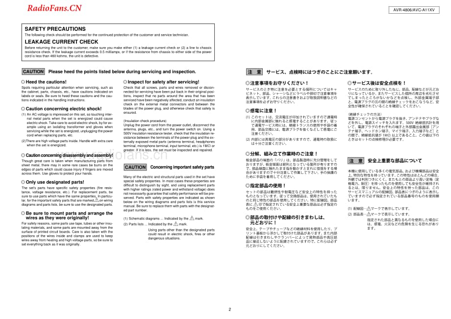 Denon-AVCA11XV-avr-sm维修电路图 手册.pdf_第2页