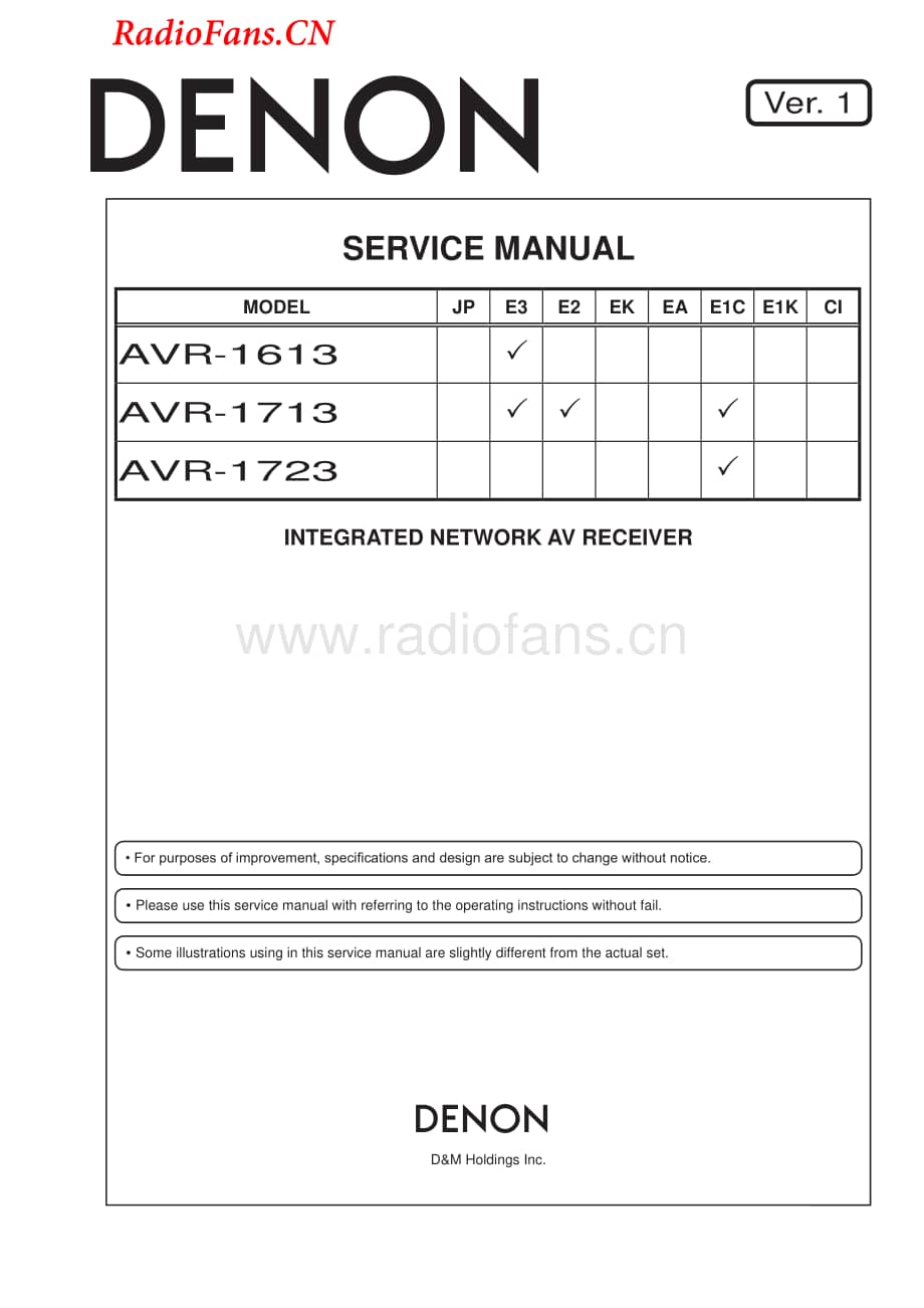 Denon-AVR1723-avr-sm维修电路图 手册.pdf_第1页