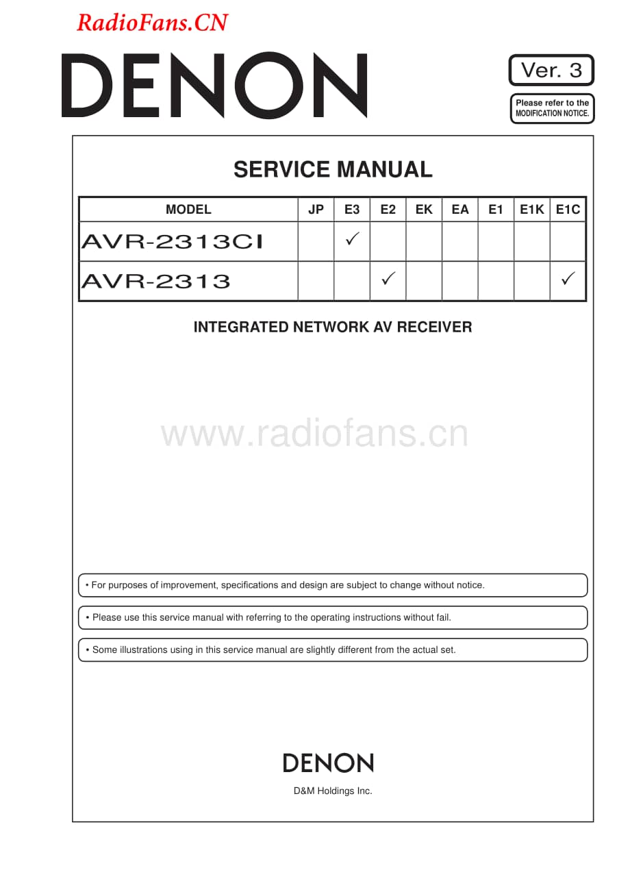 Denon-AVR2313-avr-sm维修电路图 手册.pdf_第1页