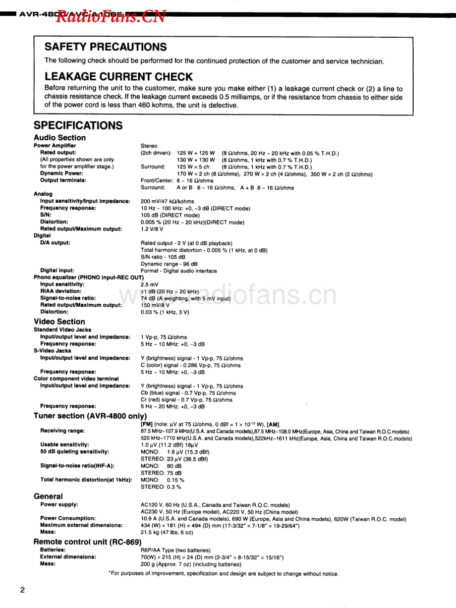 Denon-AVCA10SE-avr-sm维修电路图 手册.pdf_第2页