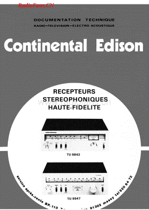 Continental-TU9842-tun-sm维修电路图 手册.pdf