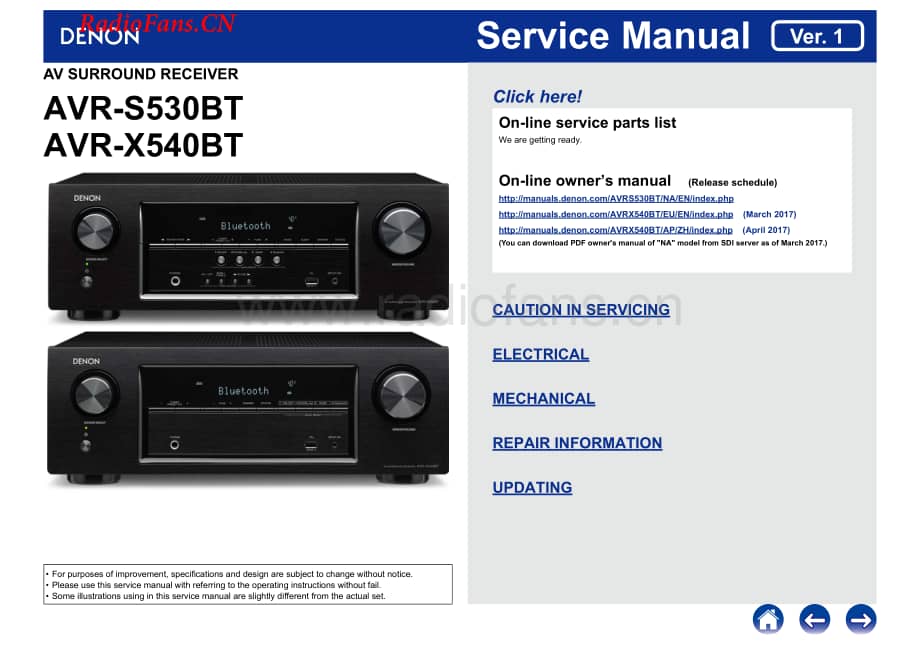 Denon-AVRS530BT-avr-sm维修电路图 手册.pdf_第1页