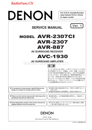 Denon-AVC1930-avr-sm维修电路图 手册.pdf