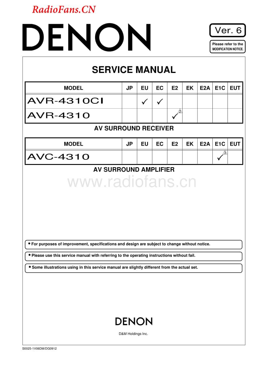 Denon-AVC4310-avr-sm维修电路图 手册.pdf_第1页