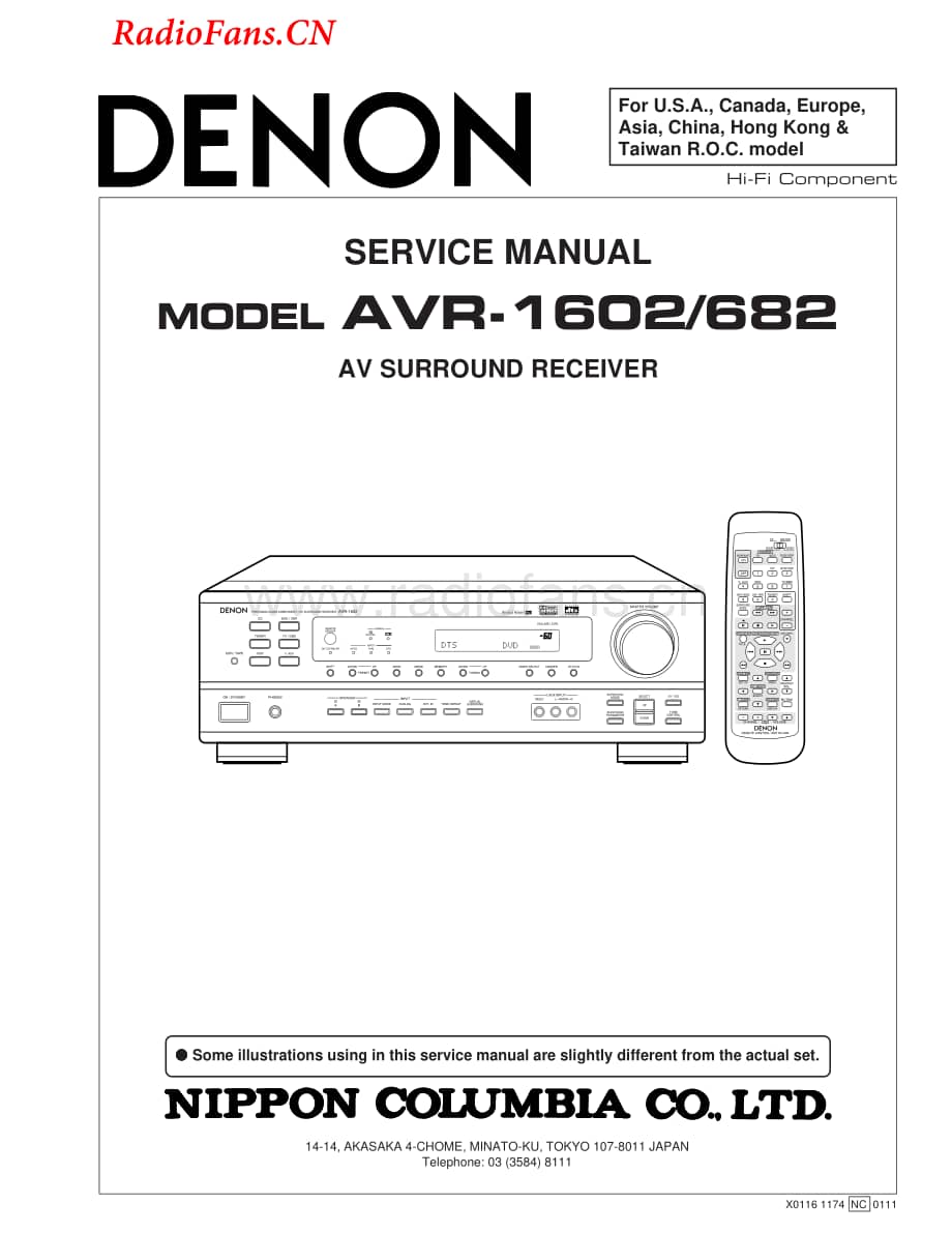 Denon-AVR1602-avr-sm维修电路图 手册.pdf_第1页