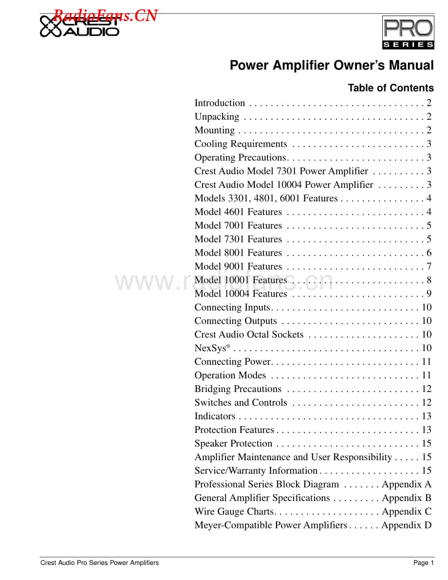 Crest-ProSeries-om维修电路图 手册.pdf_第3页