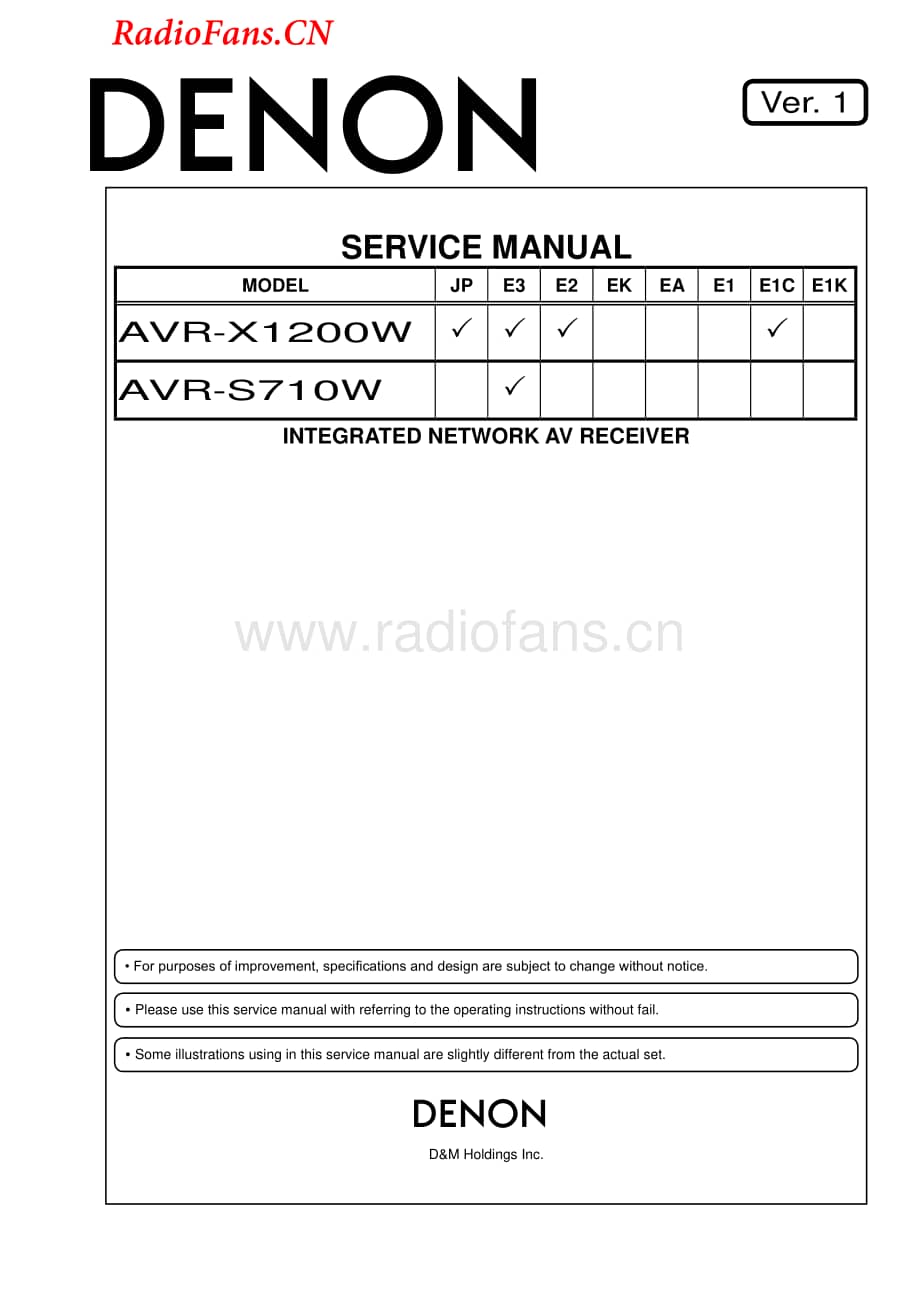 Denon-AVRX1200W-avr-sm维修电路图 手册.pdf_第1页