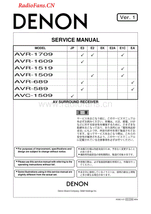 Denon-AVC1509-avr-sm维修电路图 手册.pdf