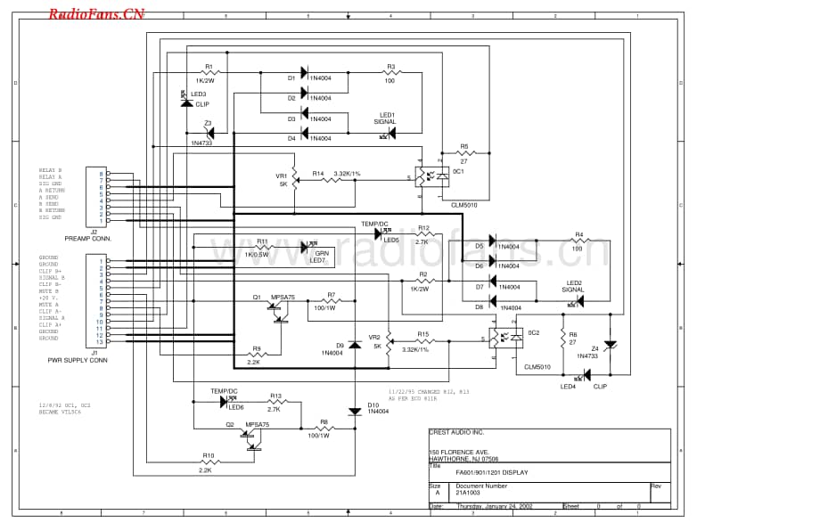 Crest-FA901-pwr-sch维修电路图 手册.pdf_第1页