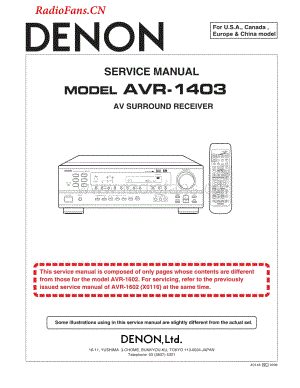 Denon-AVR1403-avr-sm维修电路图 手册.pdf