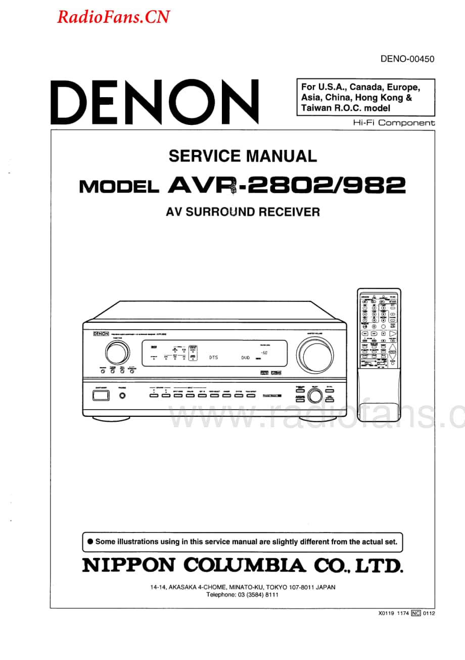 Denon-AVR2802-avr-sm维修电路图 手册.pdf_第1页