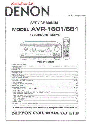 Denon-AVR1601-avr-sm维修电路图 手册.pdf